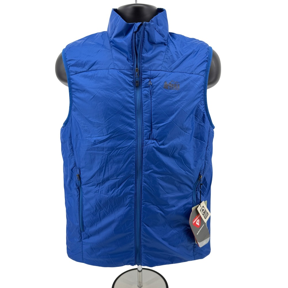 NEW REI Co-op Vest Mens Small Blue Flash Insulated Vest Packable Primaloft Hike